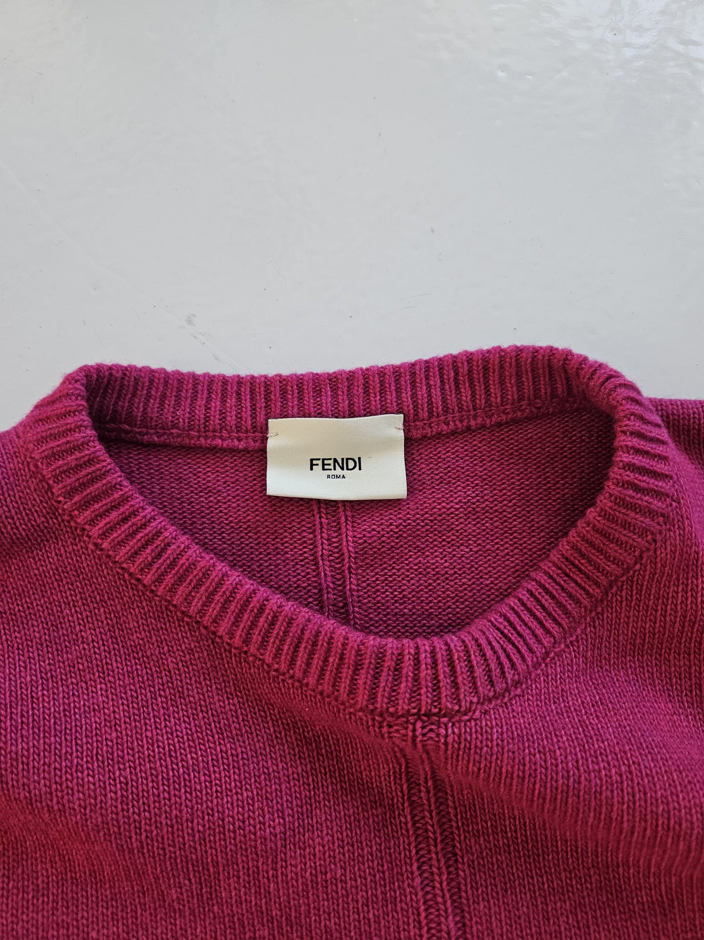 Fendi roma wool blend poncho