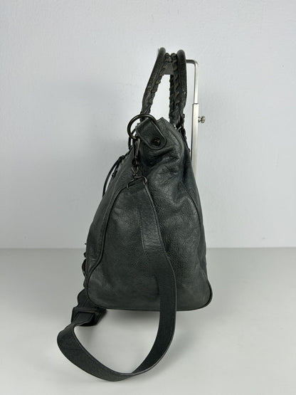 Balenciaga classic hardware city velo bag in dark green