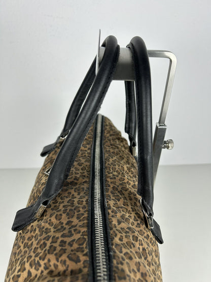 Vintage Bottega Veneta leopard print mini boston bag