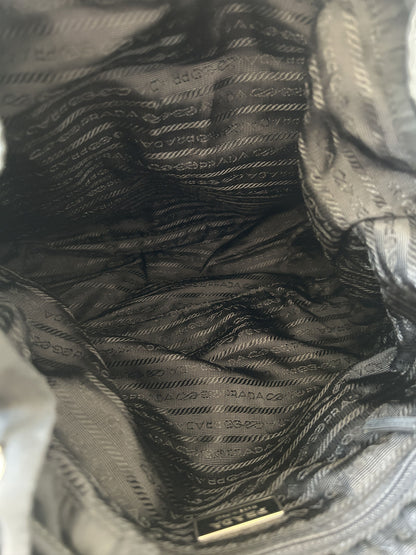 Prada nylon triangle logo cargo backpack