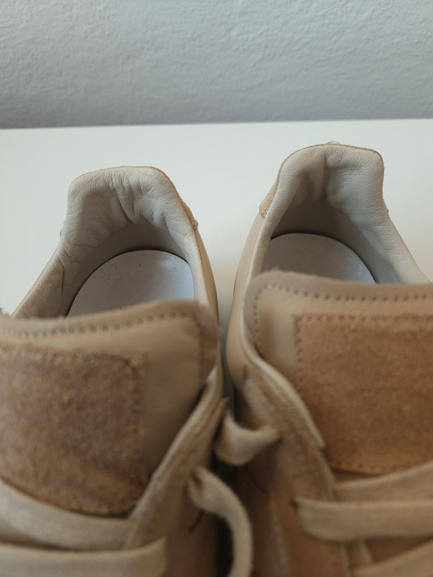 Maison Margiela replica sneakers in dusty pink/ beige