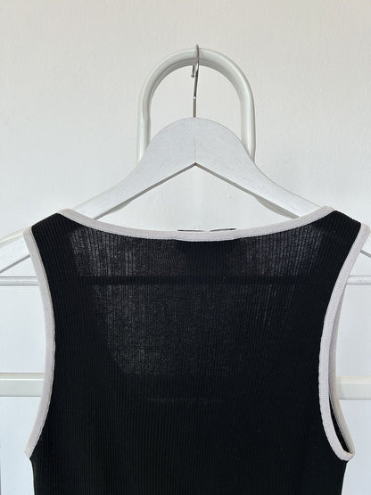 SS1995 Chanel double breasted button up tank top
