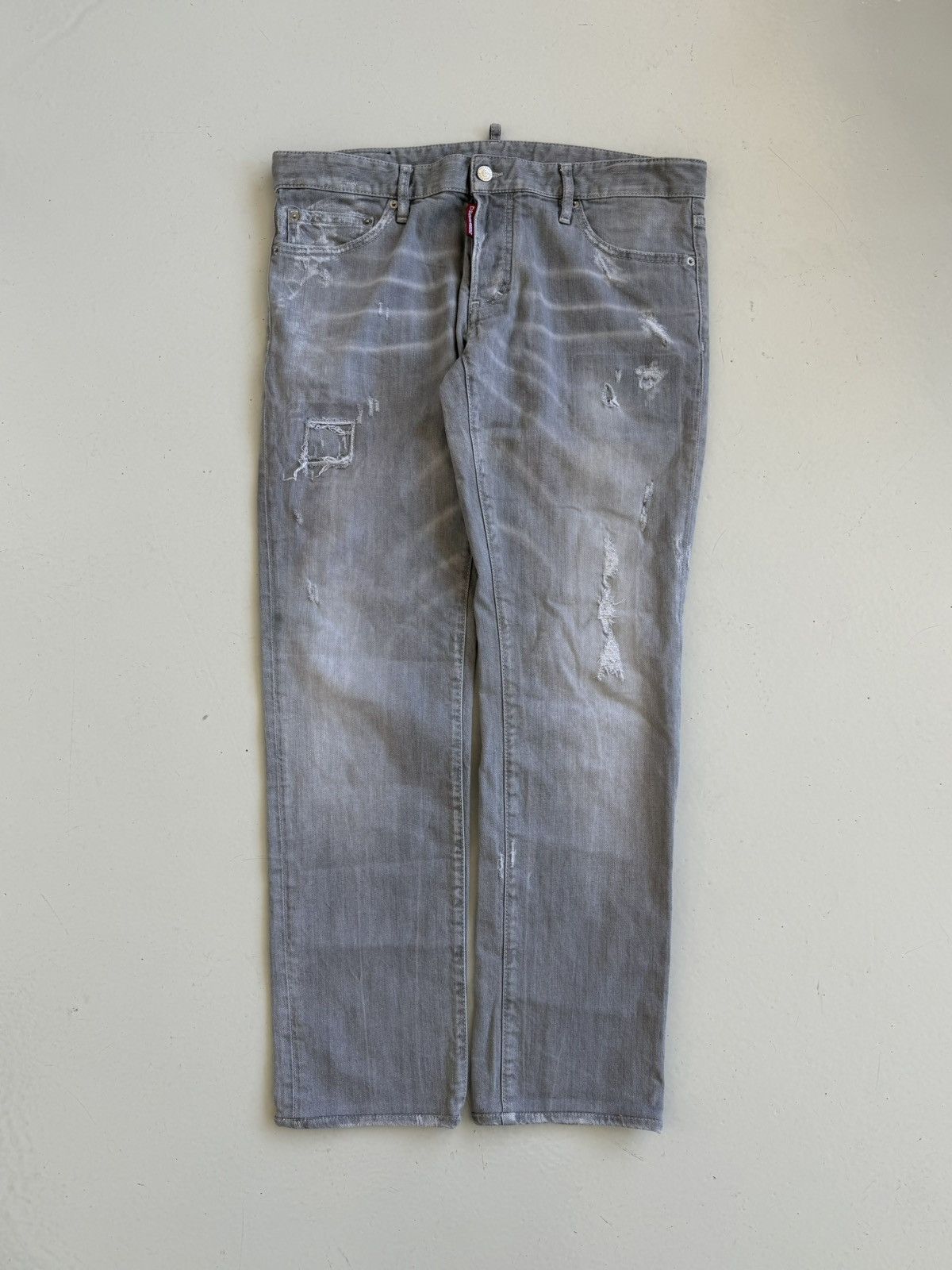 Dsquared2 distressed gray slim jeans