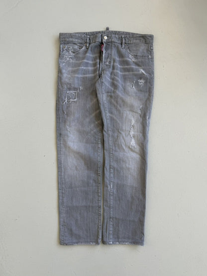 Dsquared2 distressed gray slim jeans