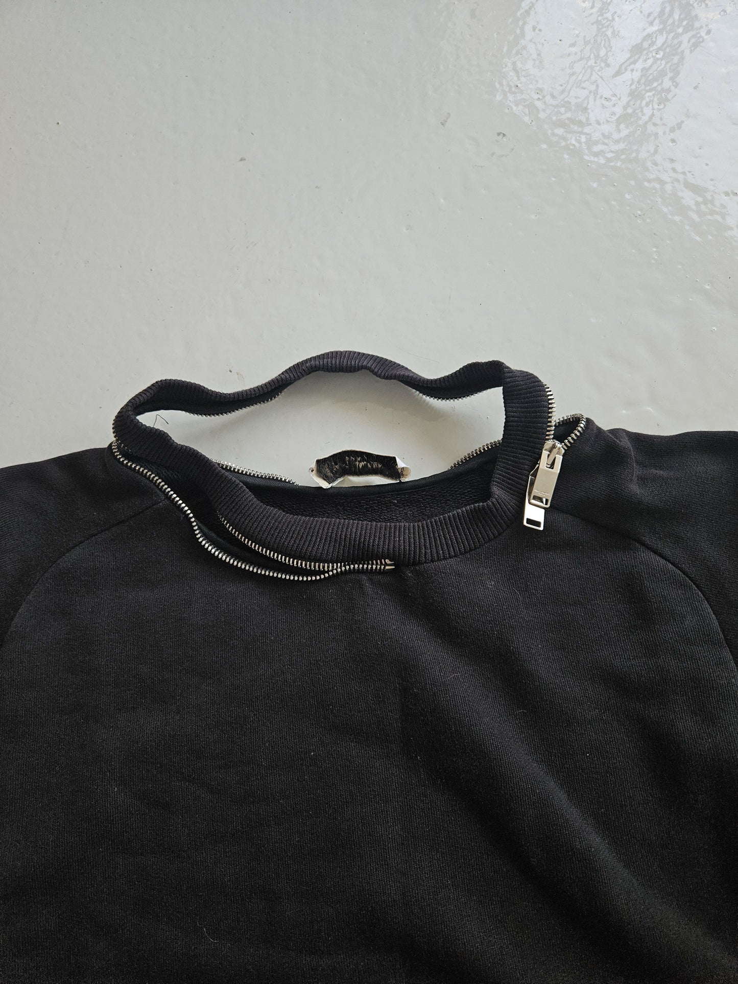 Saint Laurent zip off collar crewneck