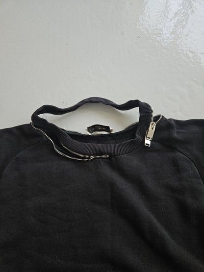 Saint Laurent zip off collar crewneck