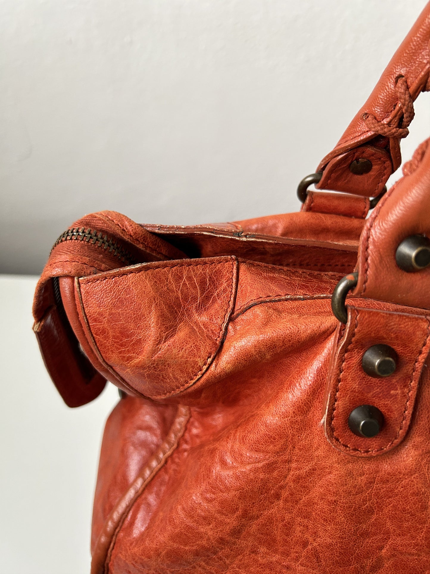 Balenciaga city bag in pumpkin spice