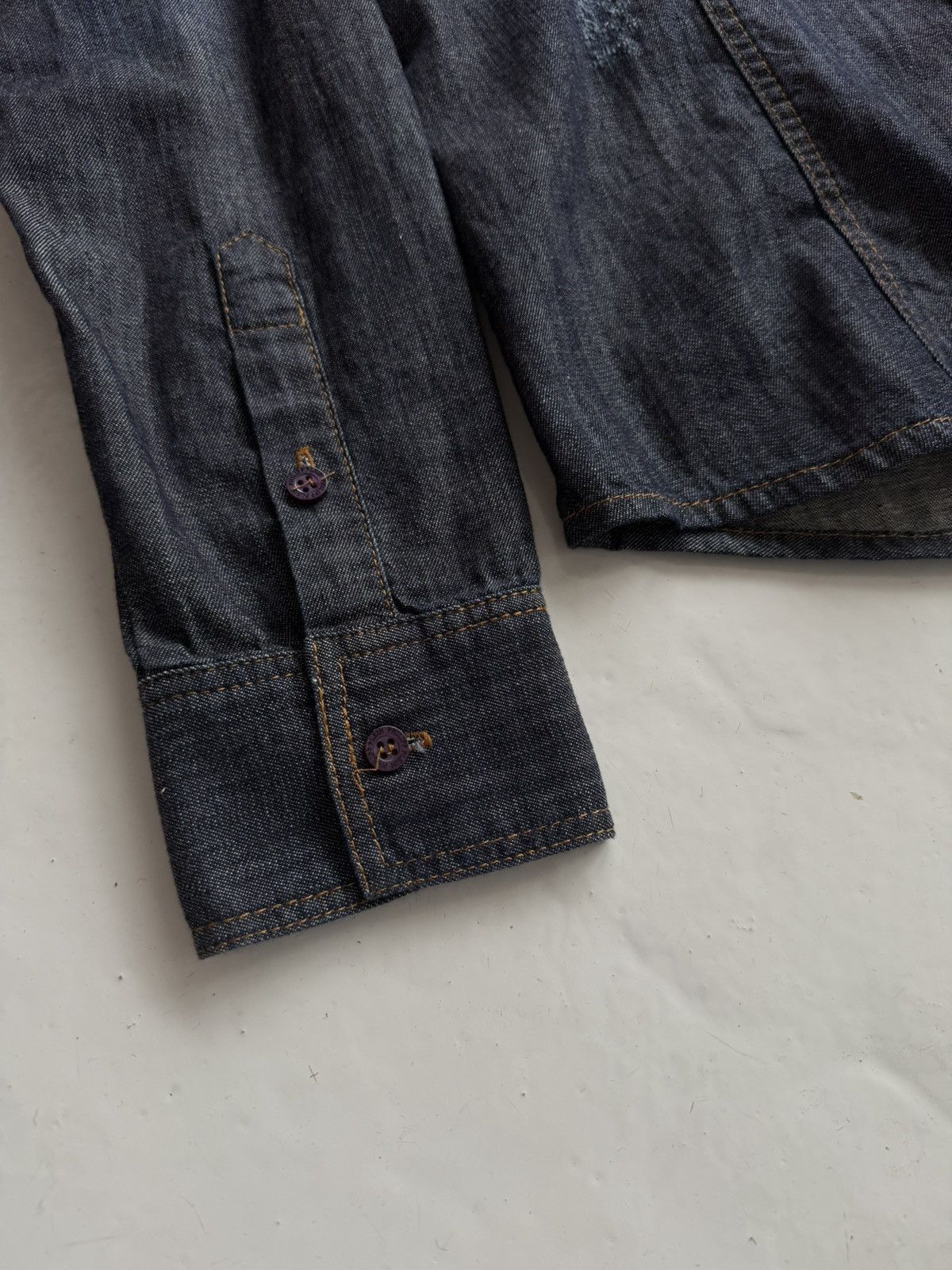 SS2016 Philipp Plein Marlon denim shirt Acapulco blue