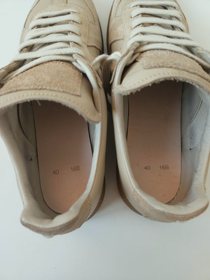 Maison Margiela replica sneakers in dusty pink/ beige