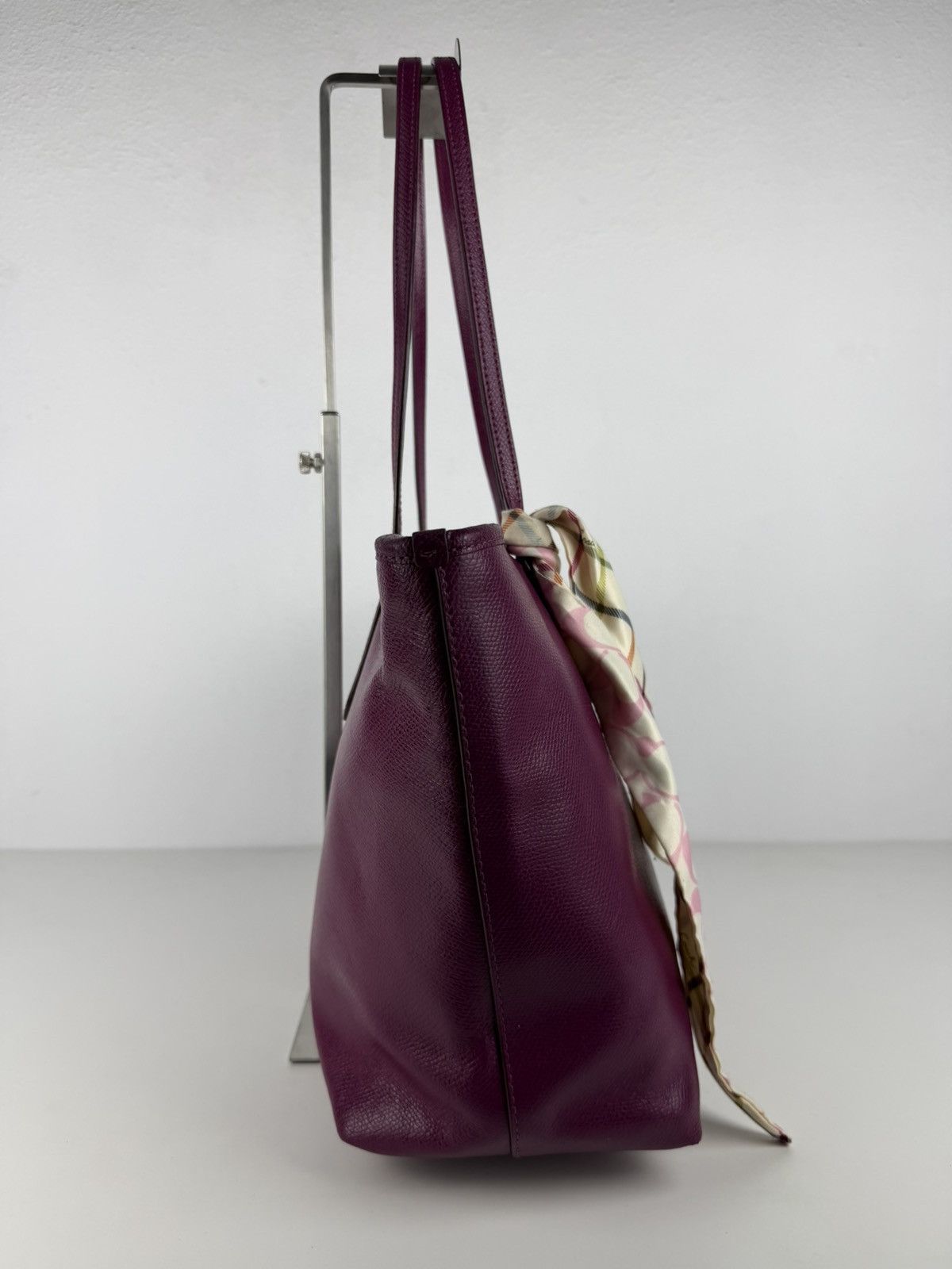 Coach crossgrain leather city tote fuchsia