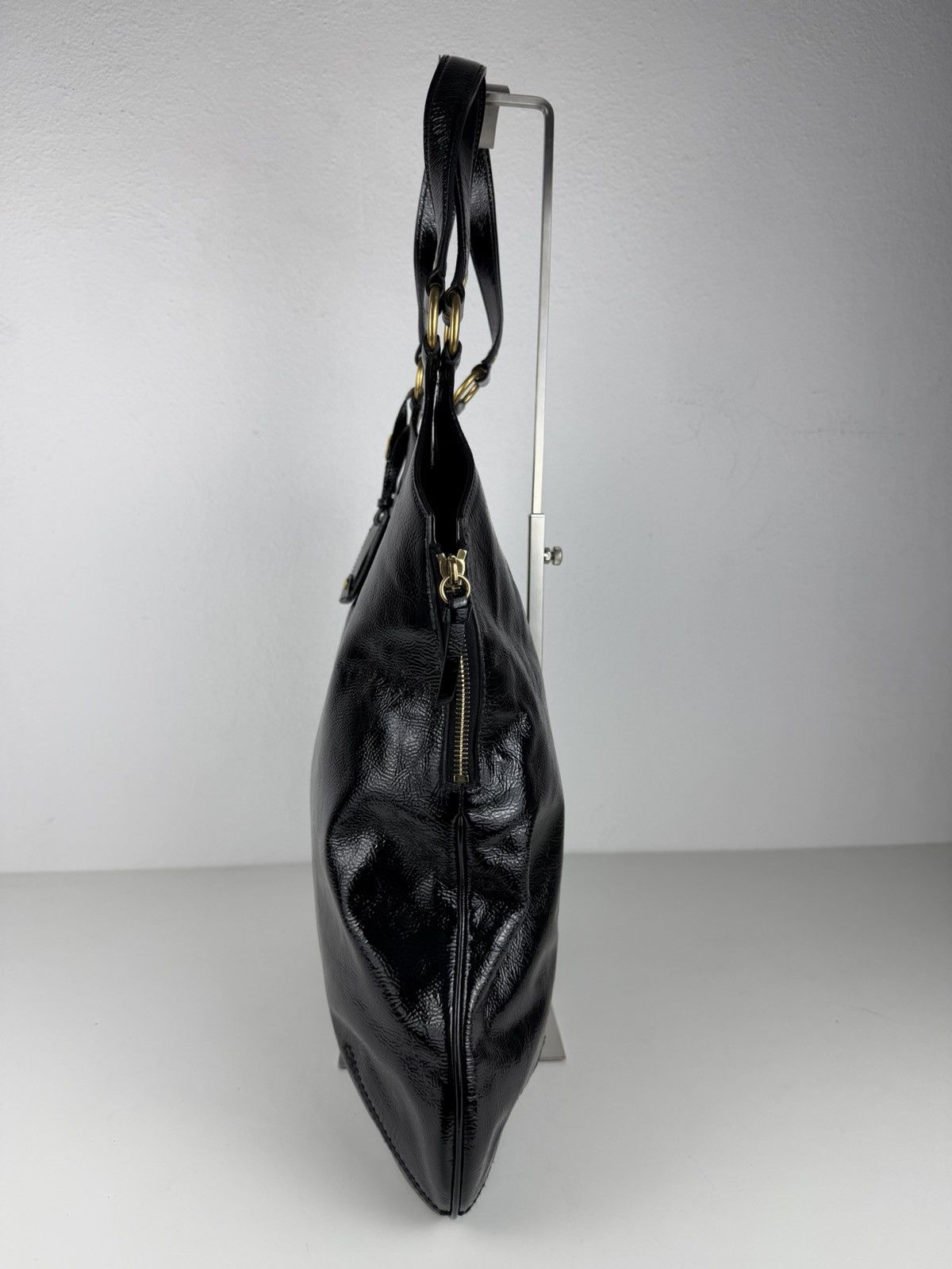 AW2007 Yves Saint Laurent Rive Gauche sac metropolis patent leather tote bag