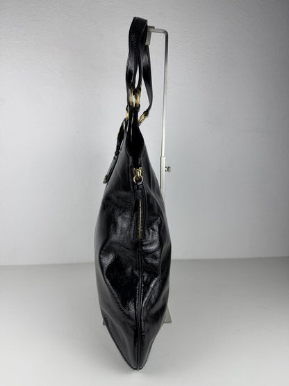 AW2007 Yves Saint Laurent Rive Gauche sac metropolis patent leather tote bag