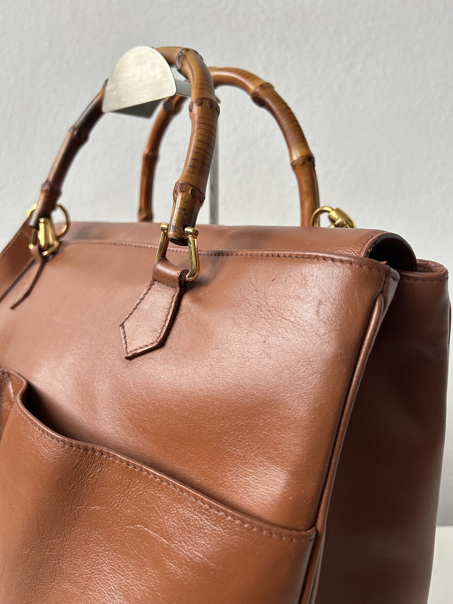 Vintage 80s gucci bamboo Diana handbag