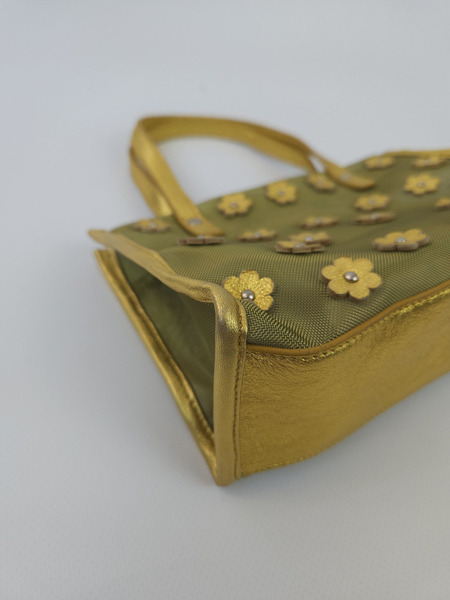 Archive 1999 miu miu mesh floral mini tote bag mb1522