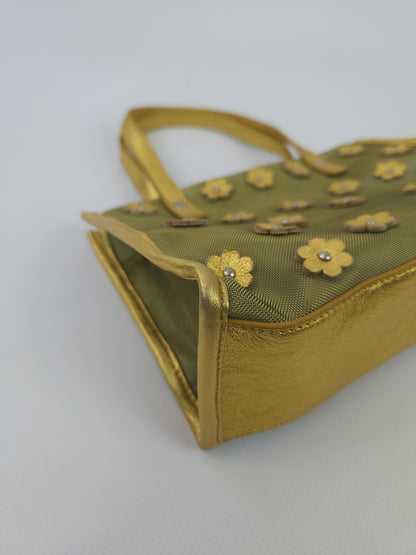 Archive 1999 miu miu mesh floral mini tote bag mb1522