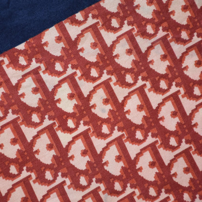 Vintage Dior trotter silk scarf red & navy