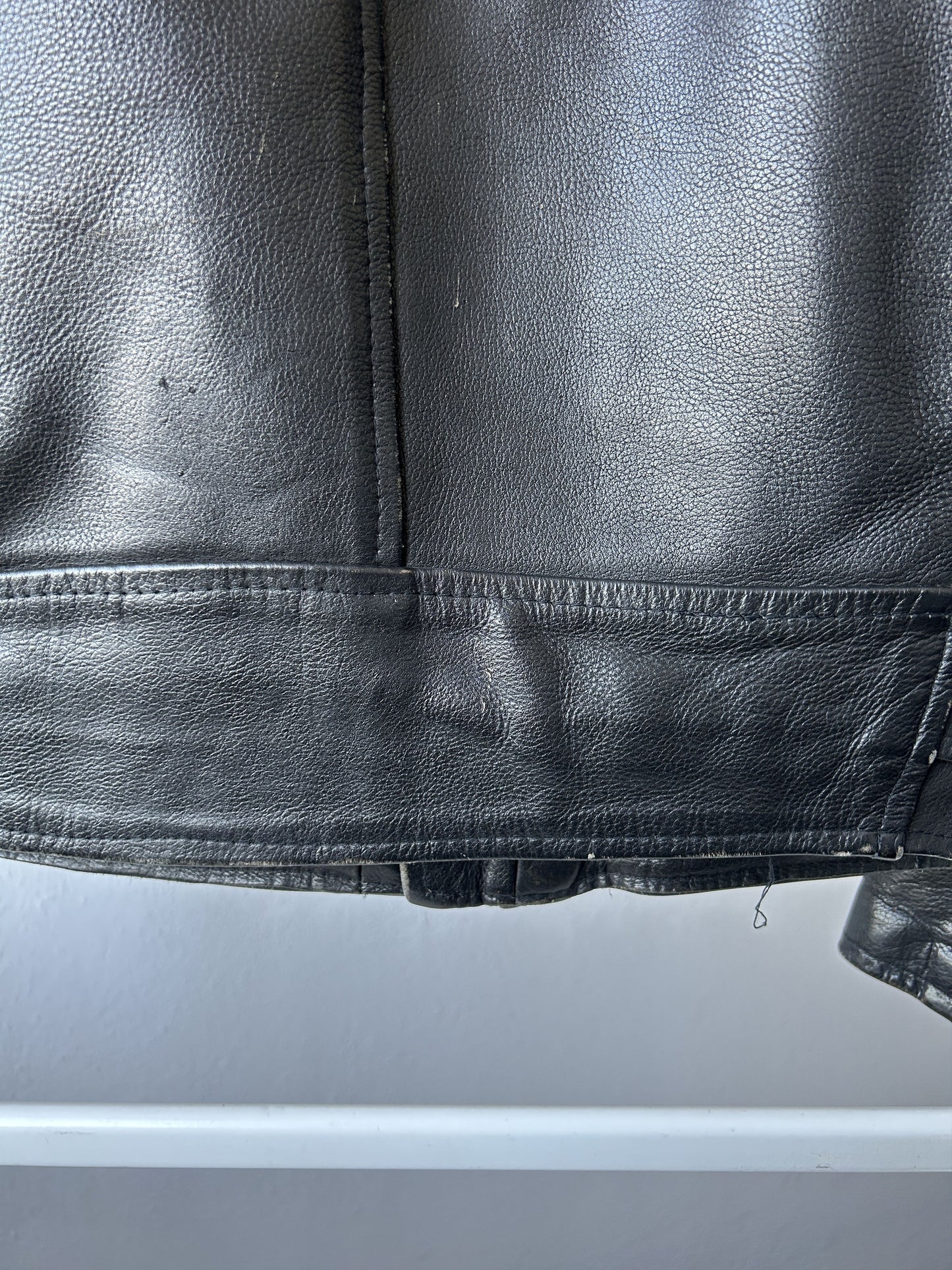 Vintage ramones biker leather jacket