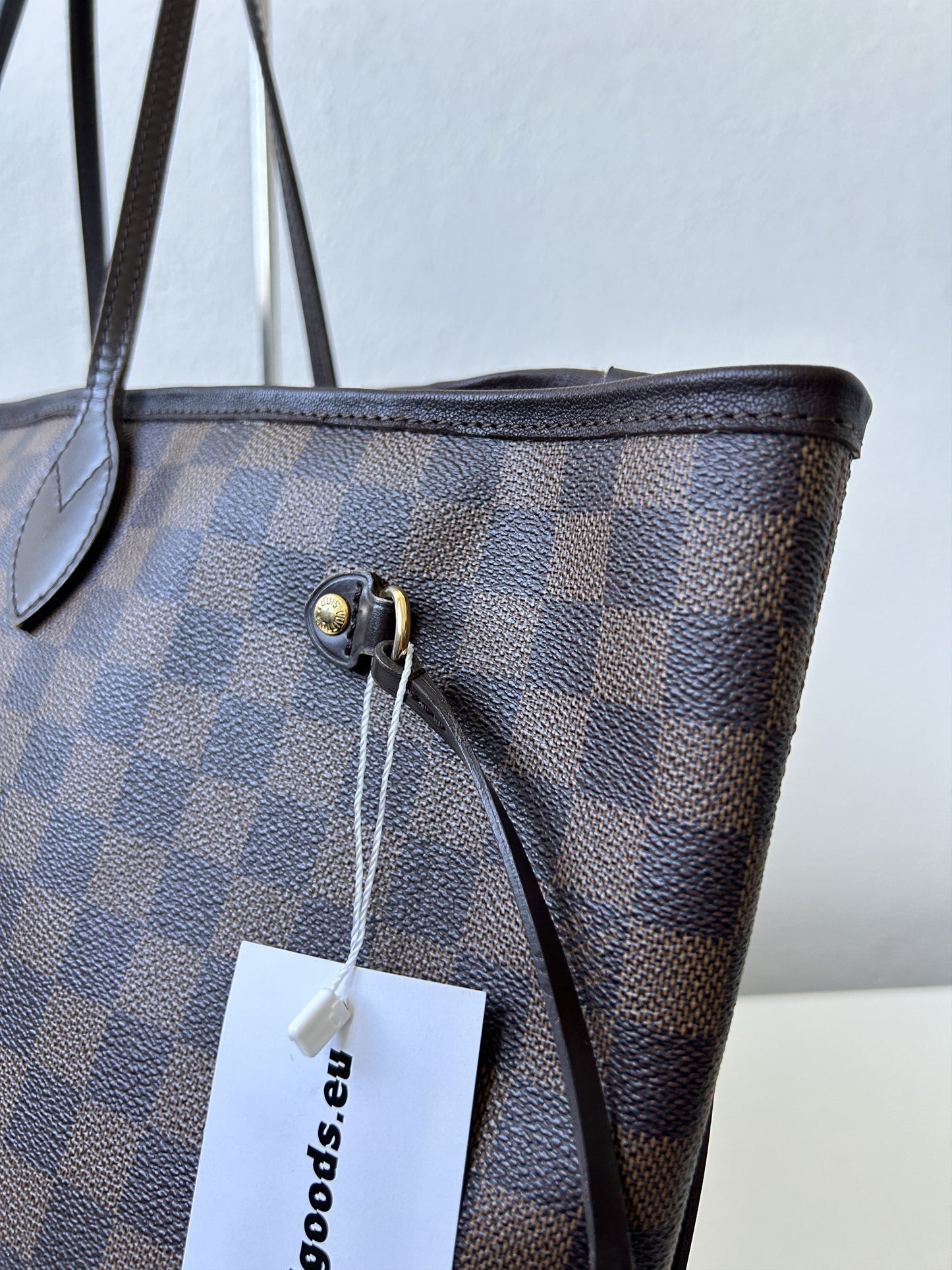 Louis vuitton damier ebene neverfull GM tote bag