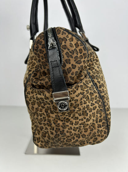 Vintage Bottega Veneta leopard print mini boston bag