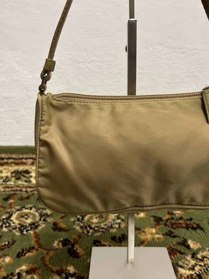 Archive Prada nylon triangle logo mini handbag