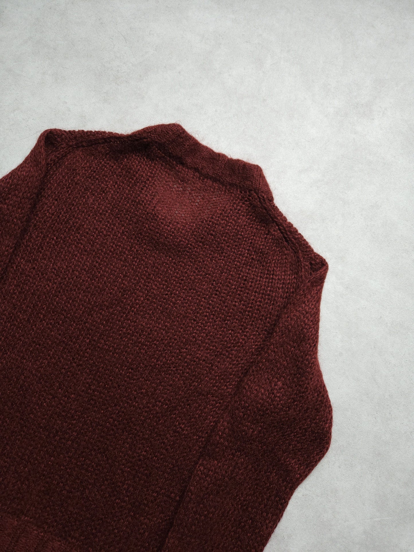 Prada mohair knit in burgundy