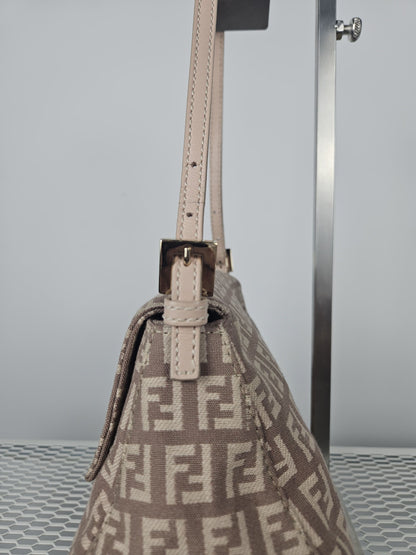 Fendi zucca monogram canvas mini baguette