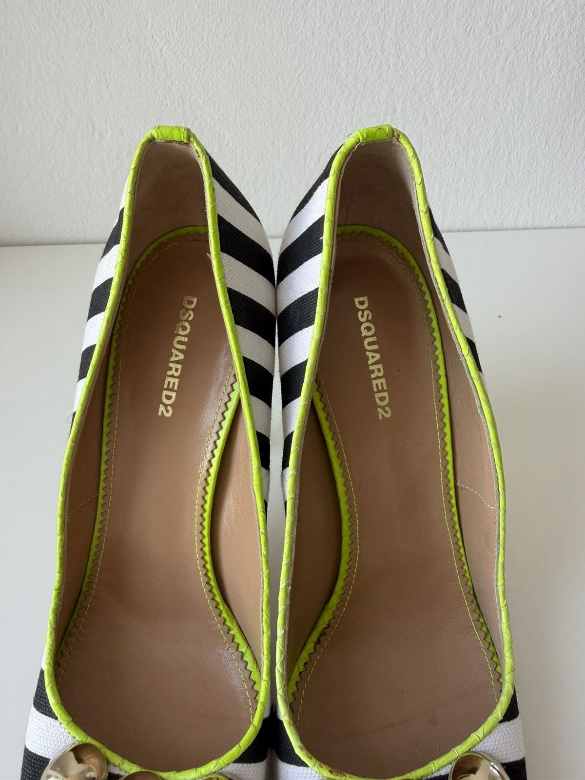 Dsquared2 multi colour open toe heels pumps