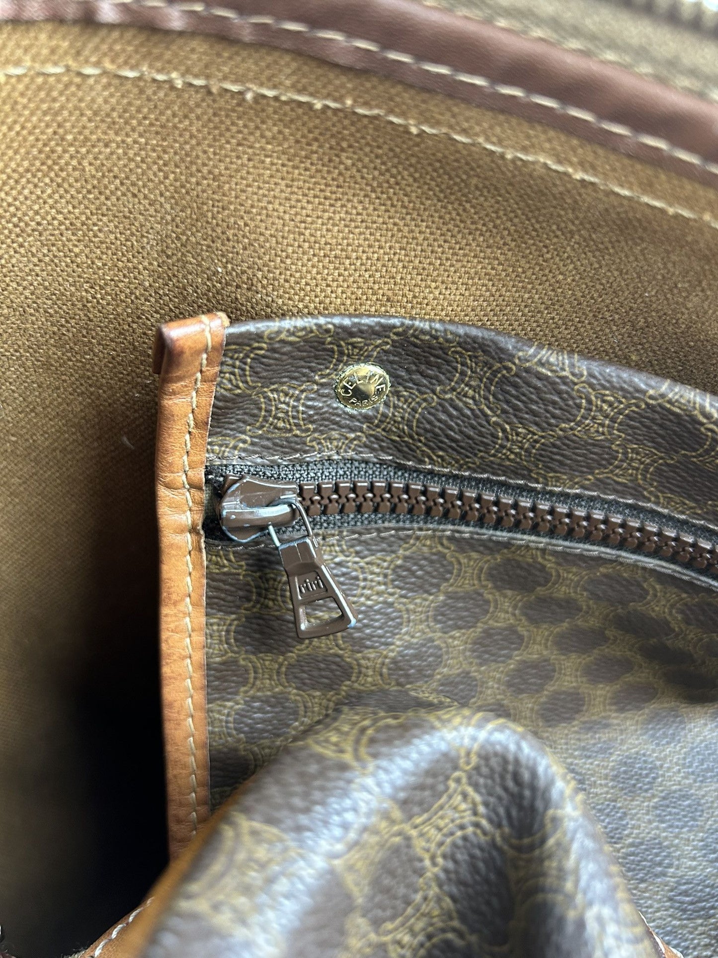 Vintage 90s Celine macadam monogram boston bag