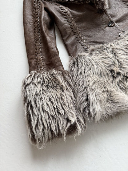 Marlboro Classics shearling afghan/ penny lane short coat