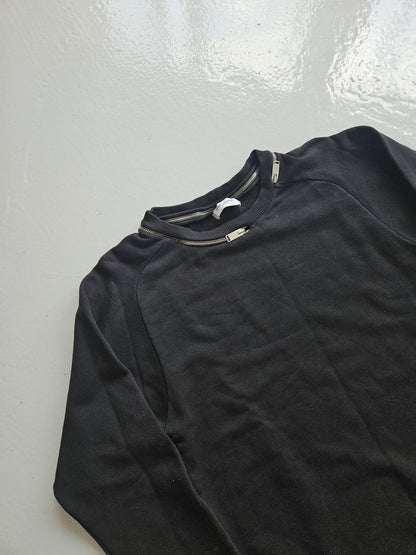 Saint Laurent zip off collar crewneck