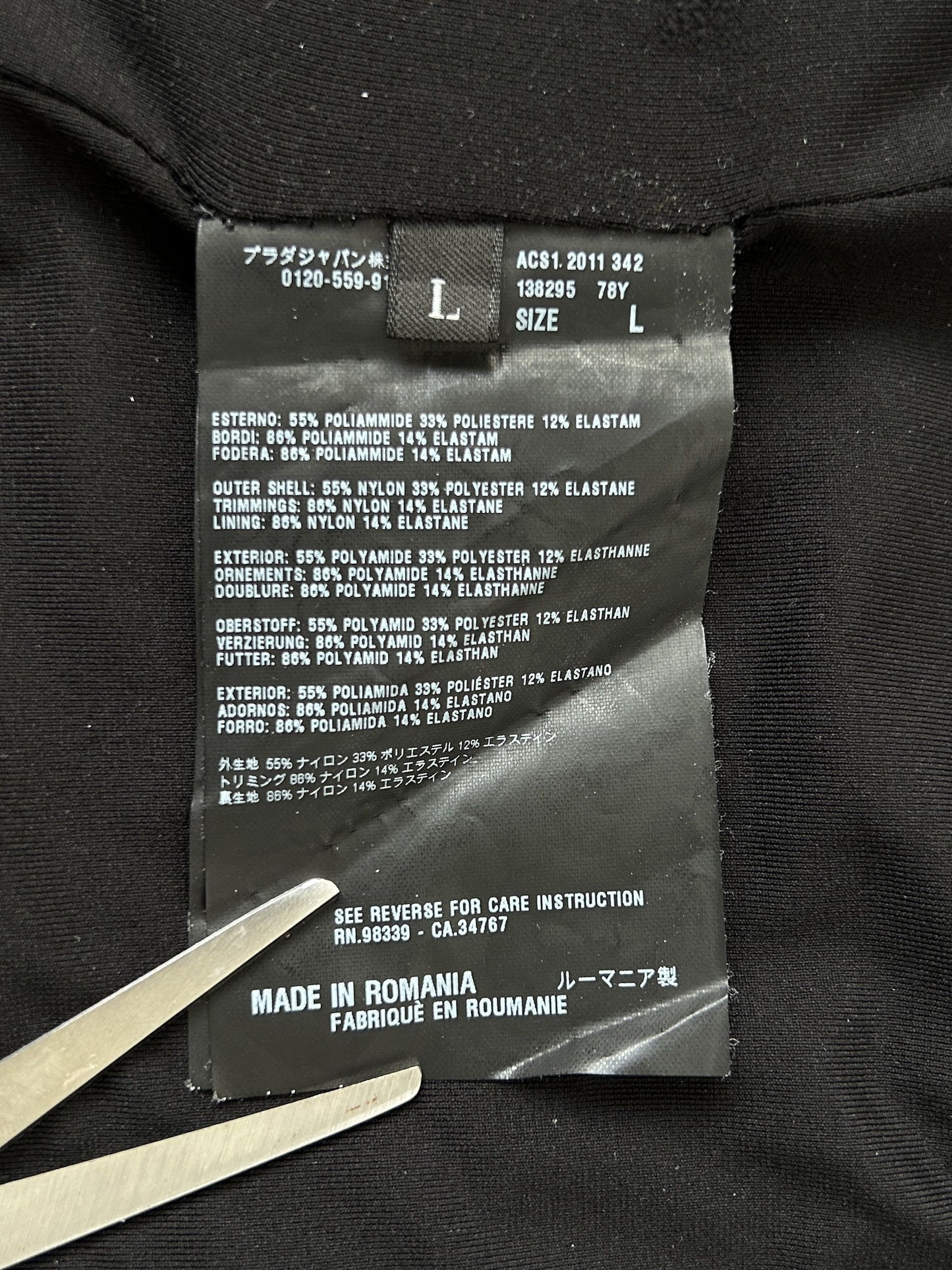 Archive AW2011 Prada pleated full zip sweatshirt