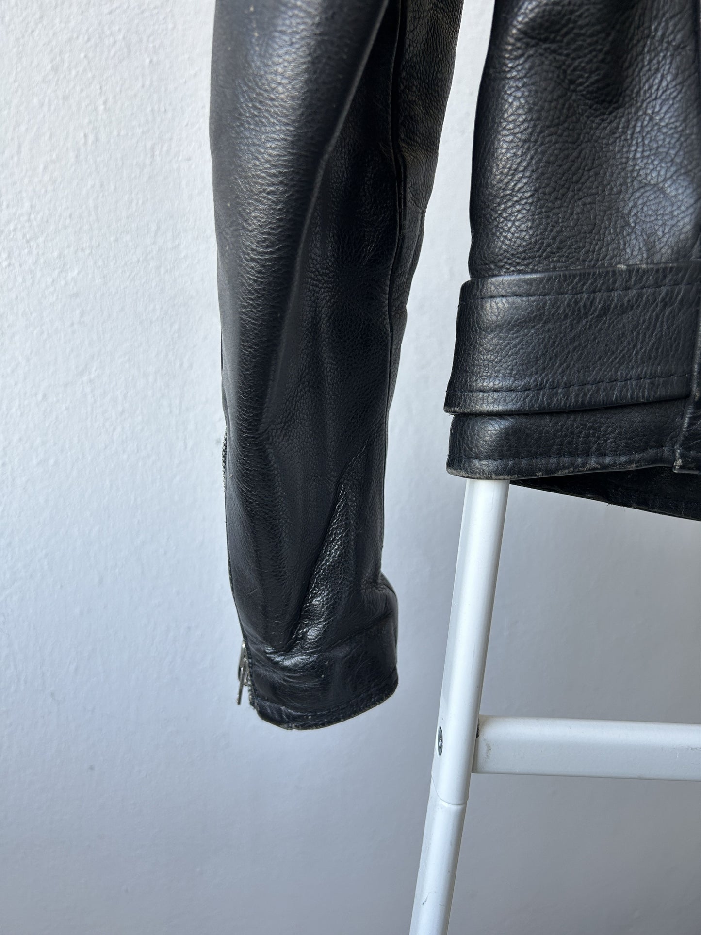Vintage ramones biker leather jacket