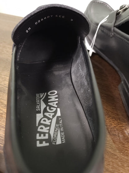 Salvatore Ferragamo gancini black leather loafers