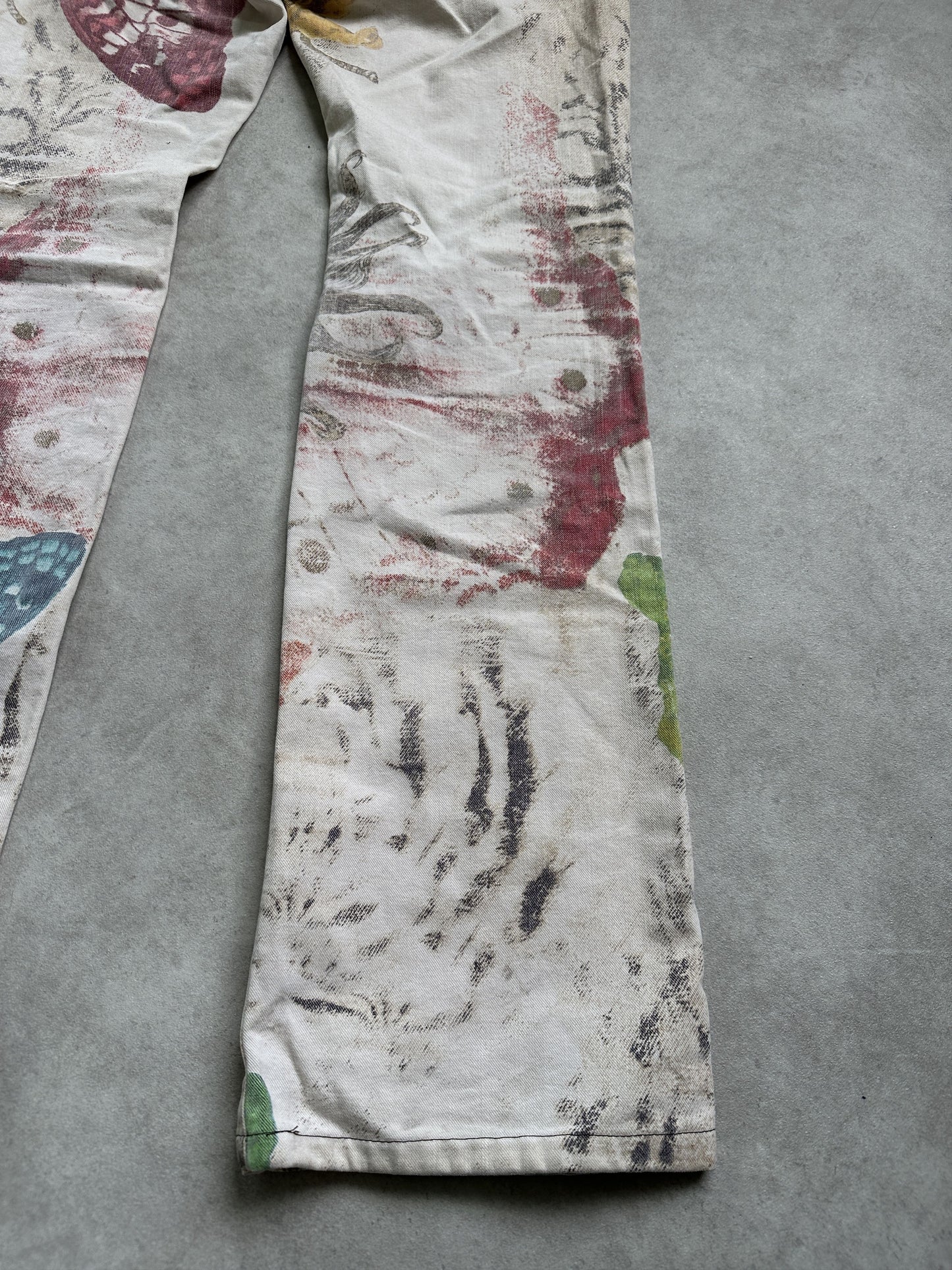 Archive y2k Just Cavalli butterfly floral alloverprint pants