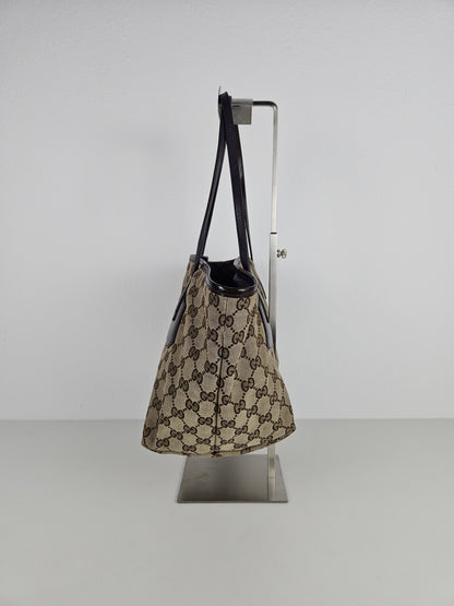 Gucci abbey gg monogram tote bag