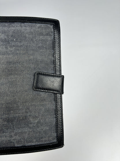 Dior flight monogram canvas and leather long trifold wallet