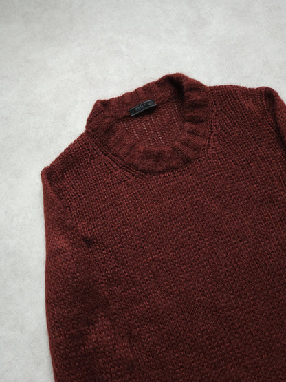 Prada mohair knit in burgundy
