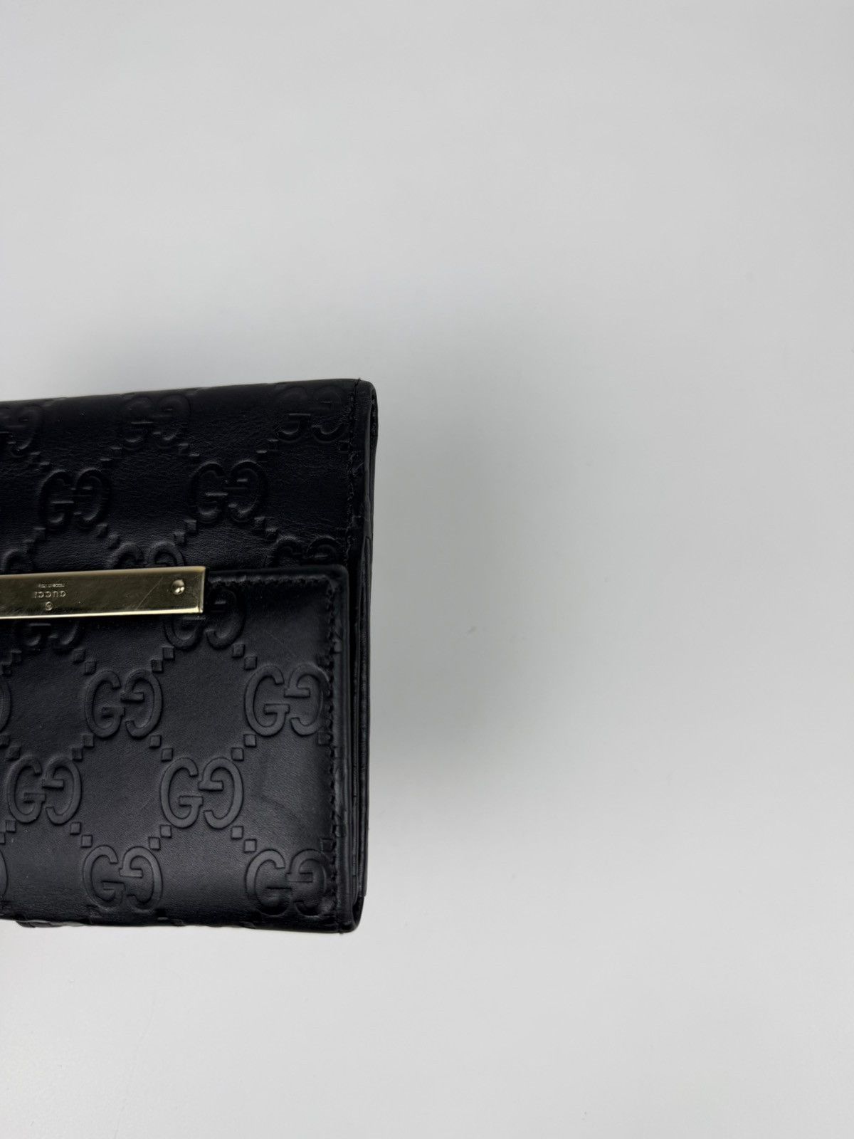 Gucci guccissima leather trifold wallet