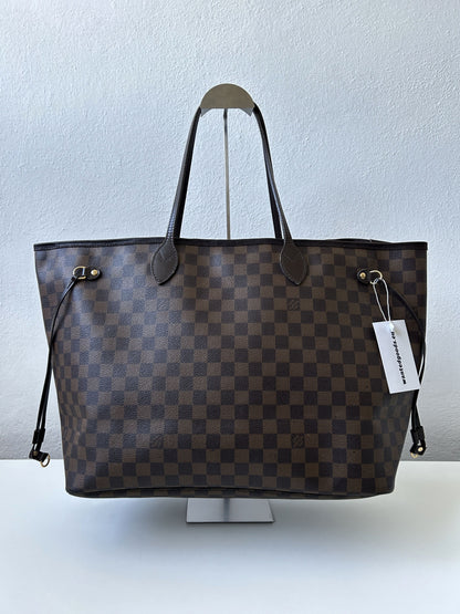 Louis vuitton damier ebene neverfull GM tote bag