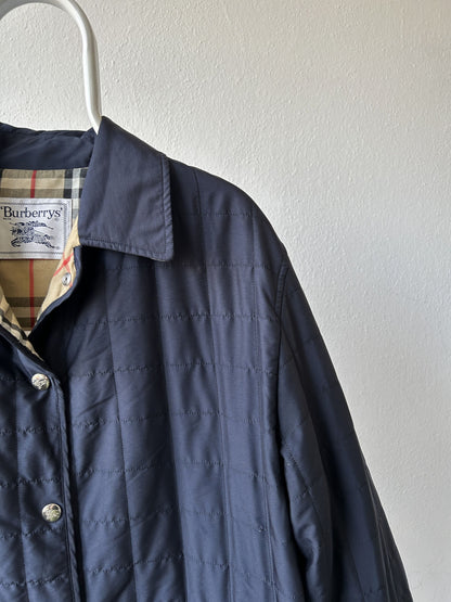 Vintage burberry nova check lined quilted light jacket