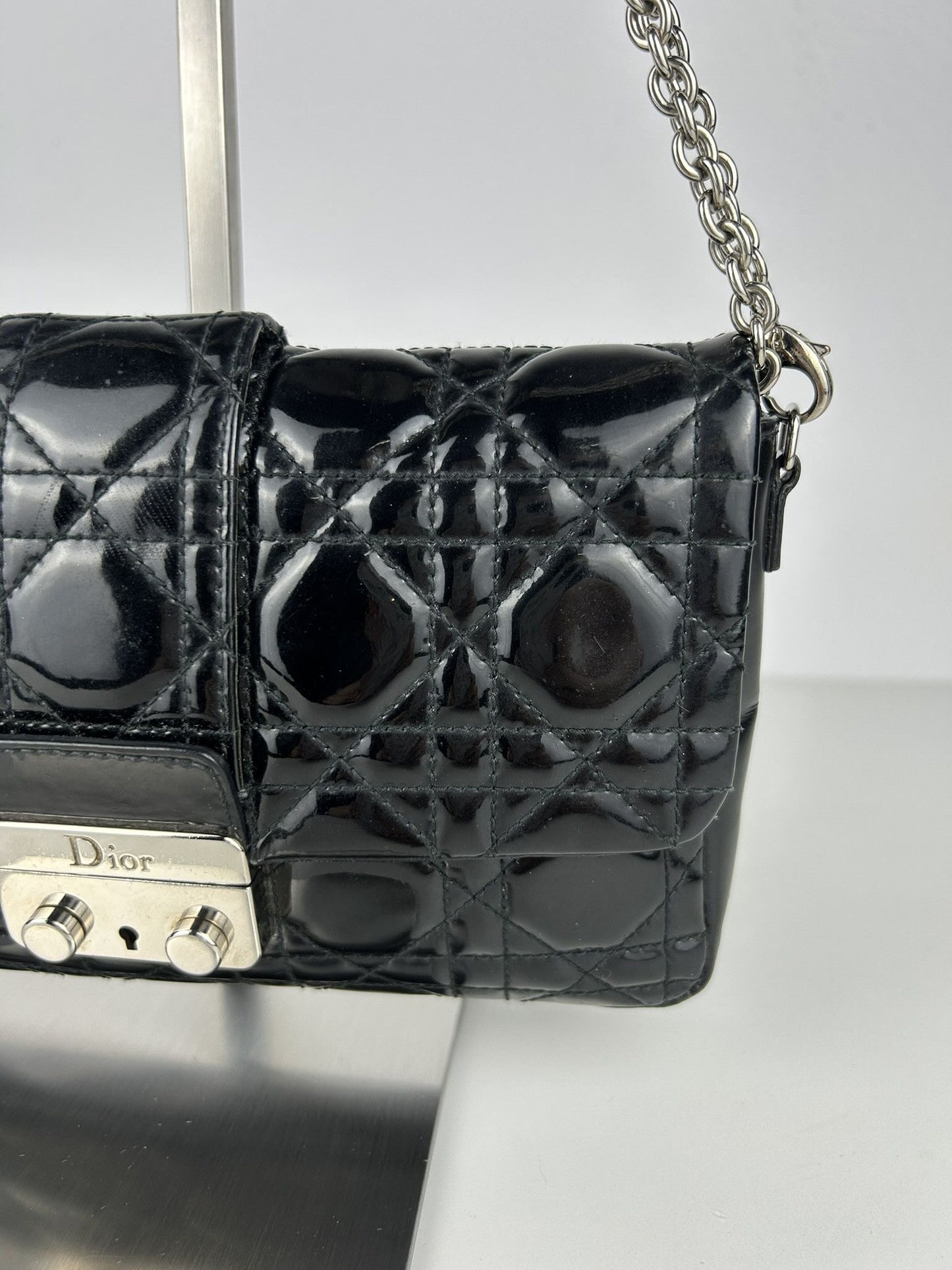 Miss Dior Promenade cannage patent leather handbag woc
