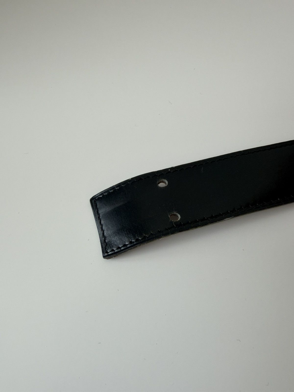 Vintage 1981 Hermes Constance leather belt with H-buckle