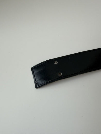 Vintage 1981 Hermes Constance leather belt with H-buckle