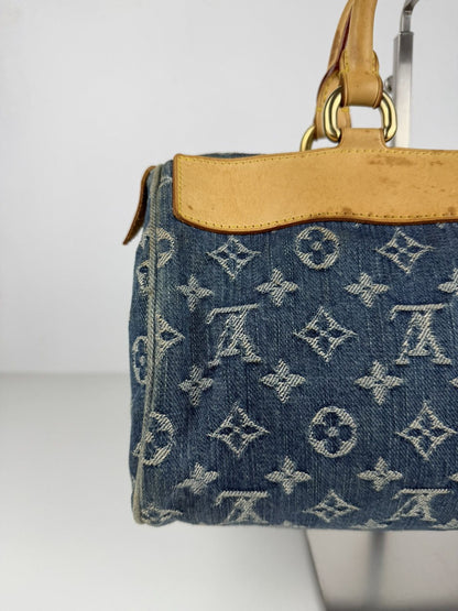 Louis Vuitton monogram denim neo speedy mini Boston bag