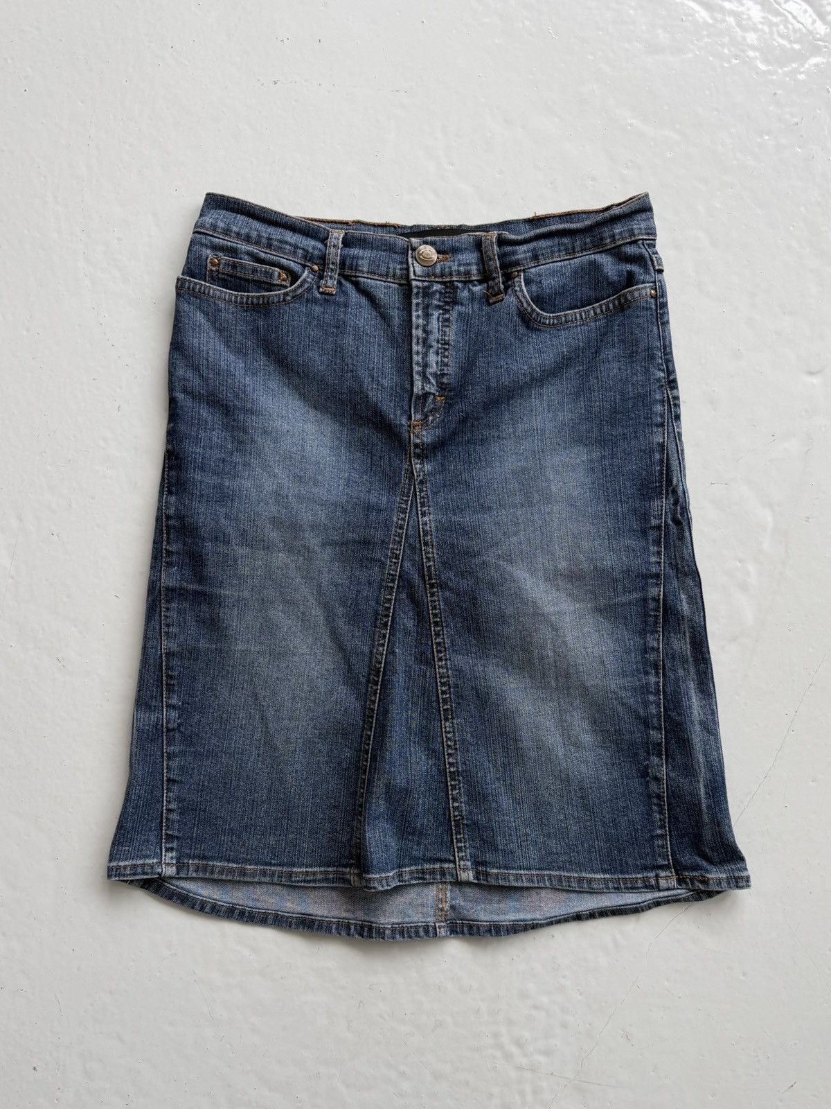 Just Cavalli y2k washed denim pencil skirt