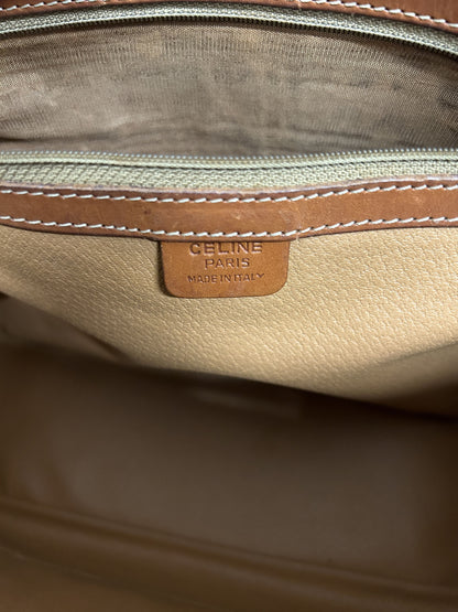 Vintage 90s Celine macadam top zip tote bag