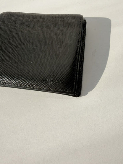 Prada saffiano leather bifold wallet