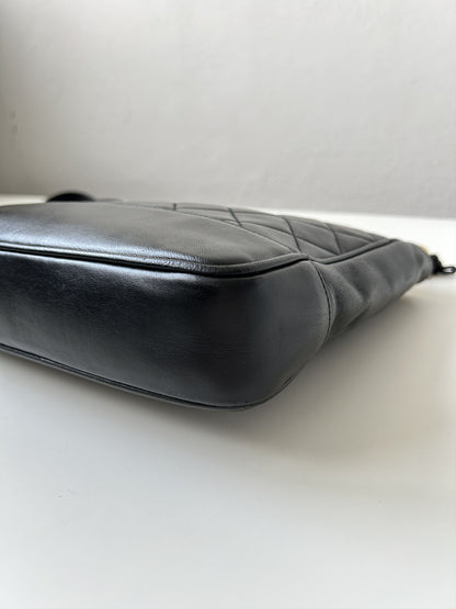 Vintage 90s chanel quilted lambskin matelasse shoulder bag