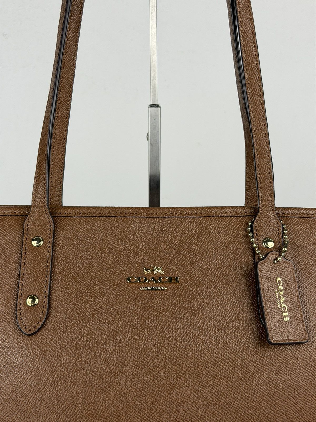 Coach crossgrain leather city tote bag