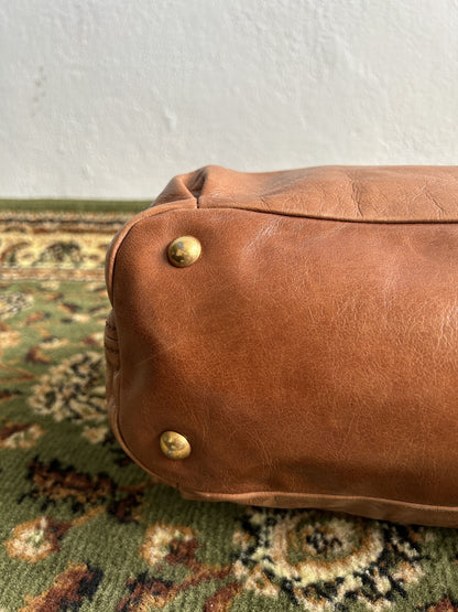 Vintage y2k miu miu leather top zip charm studded handbag